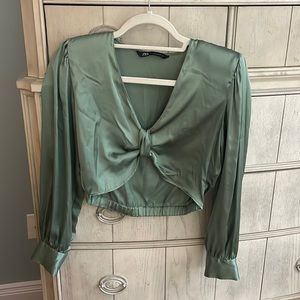 Cropped Long Sleeve Zara Shirt